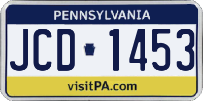 PA license plate JCD1453