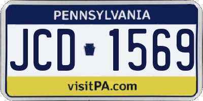 PA license plate JCD1569