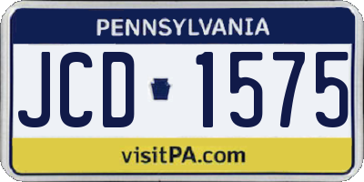PA license plate JCD1575