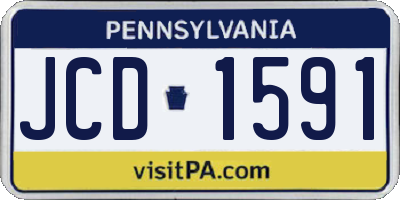 PA license plate JCD1591
