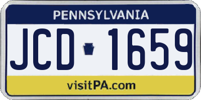PA license plate JCD1659