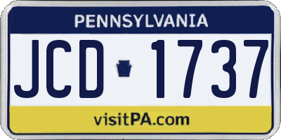 PA license plate JCD1737