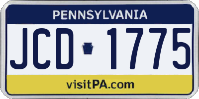 PA license plate JCD1775