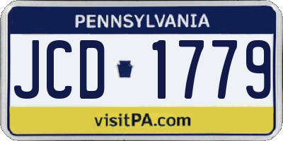 PA license plate JCD1779