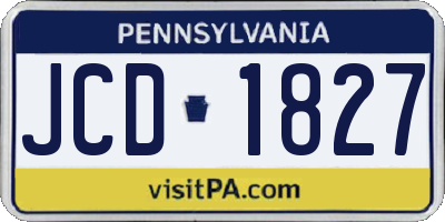 PA license plate JCD1827