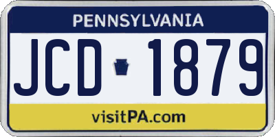 PA license plate JCD1879