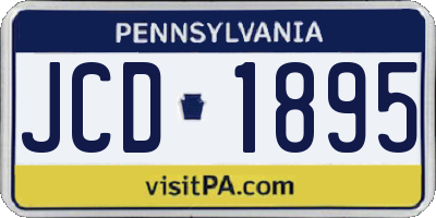 PA license plate JCD1895