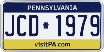 PA license plate JCD1979