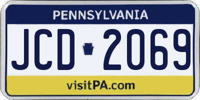 PA license plate JCD2069