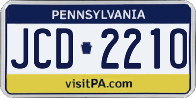 PA license plate JCD2210