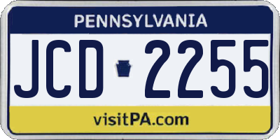 PA license plate JCD2255