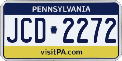PA license plate JCD2272