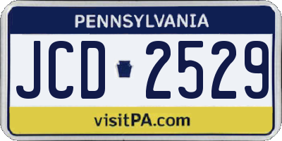 PA license plate JCD2529