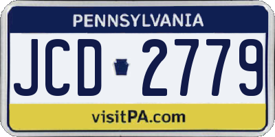PA license plate JCD2779