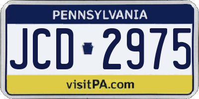 PA license plate JCD2975