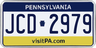 PA license plate JCD2979