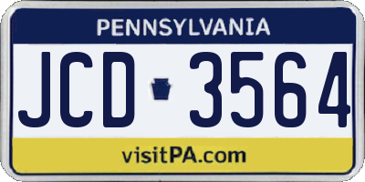PA license plate JCD3564