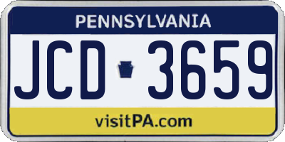 PA license plate JCD3659