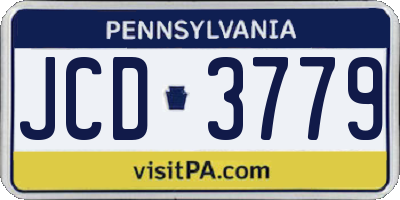 PA license plate JCD3779