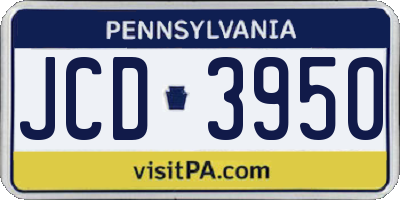 PA license plate JCD3950