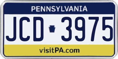 PA license plate JCD3975