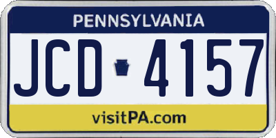 PA license plate JCD4157