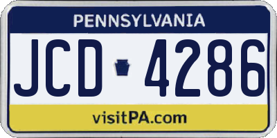 PA license plate JCD4286