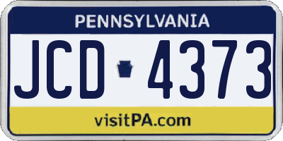 PA license plate JCD4373