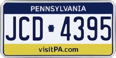 PA license plate JCD4395