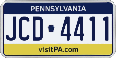 PA license plate JCD4411