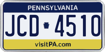 PA license plate JCD4510