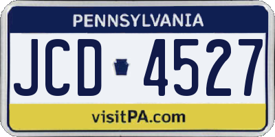 PA license plate JCD4527