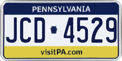 PA license plate JCD4529