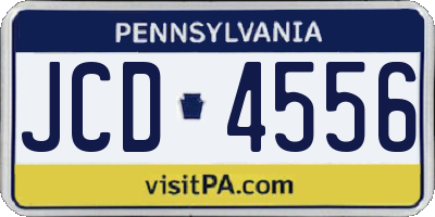PA license plate JCD4556