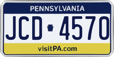 PA license plate JCD4570