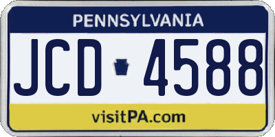 PA license plate JCD4588