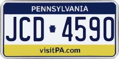 PA license plate JCD4590
