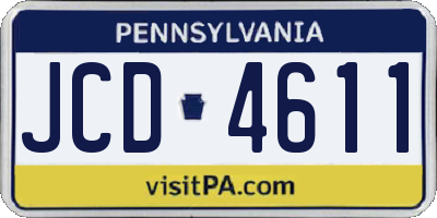 PA license plate JCD4611
