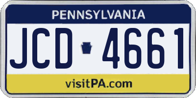 PA license plate JCD4661