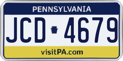 PA license plate JCD4679