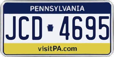 PA license plate JCD4695