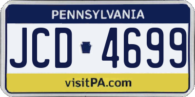 PA license plate JCD4699