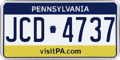 PA license plate JCD4737