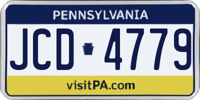 PA license plate JCD4779