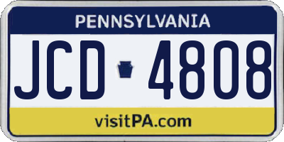 PA license plate JCD4808