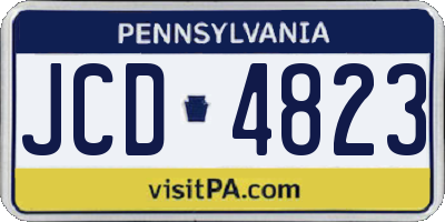 PA license plate JCD4823