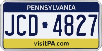 PA license plate JCD4827
