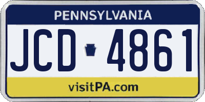 PA license plate JCD4861
