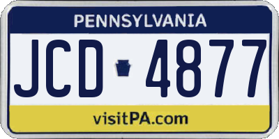PA license plate JCD4877