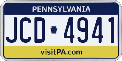 PA license plate JCD4941